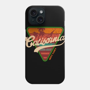 California Surf retro vintage lifestyle badge triangle Phone Case