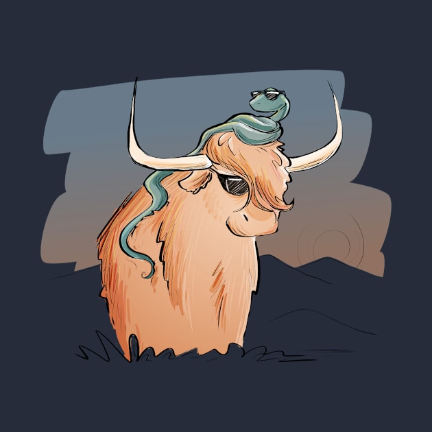 Highland Cow & Viper... in Vipers by Jason's Doodles