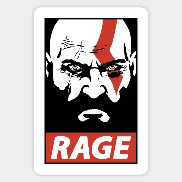 Spartan Rage - God Of War 4 - Sticker