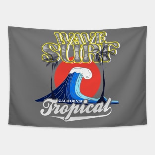 Wave Surf tropical California Summer beach Tapestry