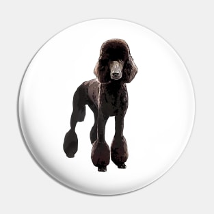 Poodle Black Elegance Pin