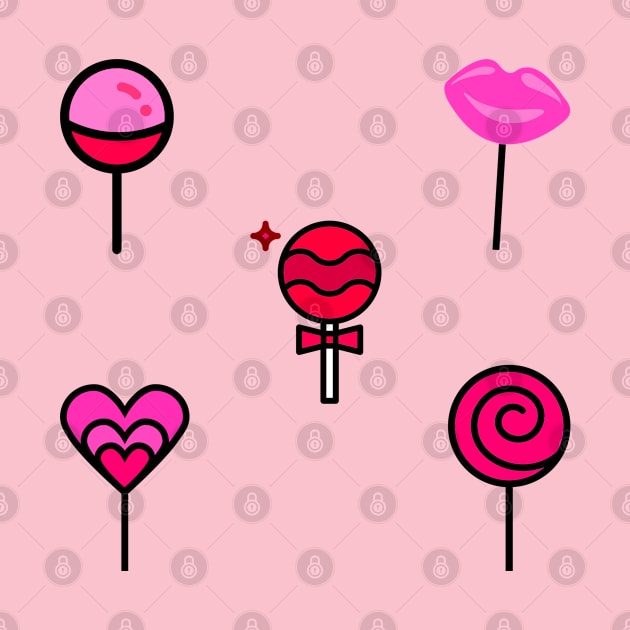 Pink Lollipops by ak3shay