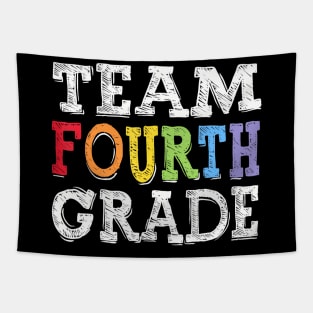 Team 4th Grade Squad Fourth Teacher Student Back To School Tapestry