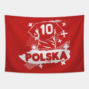 Vintage Polish Football // Retro Grunge Poland Soccer Tapestry