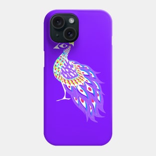 purple shining phoenix peacock ecopop pattern Phone Case