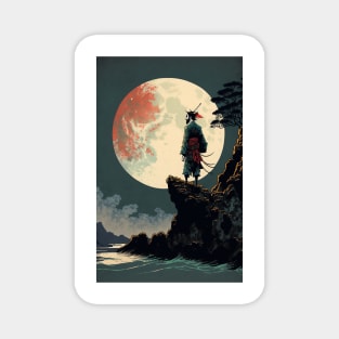 Samurai in the Moonlight Magnet