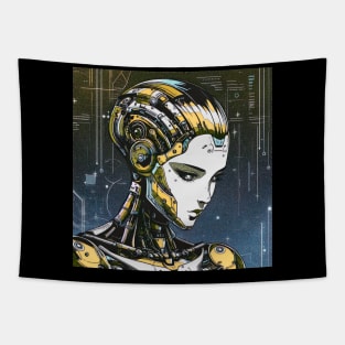 Cyborg Woman Tapestry