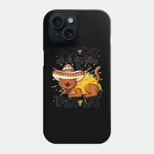 Cute Cat Anagram Op, Acocat Spelled Backwards Is Aco Cat Phone Case