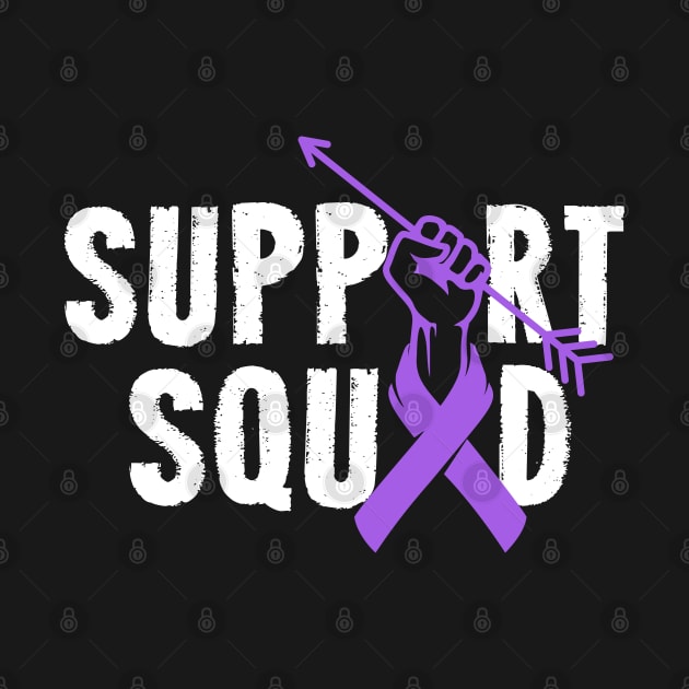 Support Squad Pancreatic Cancer Awareness purple Ribbon by ArtedPool