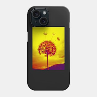 Bright and colourful psychedelic dandelion Phone Case