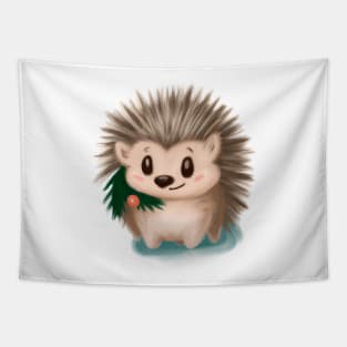 Cute Porcupine Drawing Tapestry