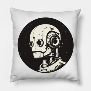 robot retro Pillow