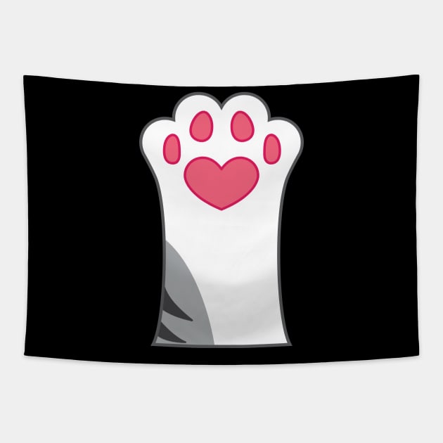 Heart Paw Tapestry by The Kitten Gallery