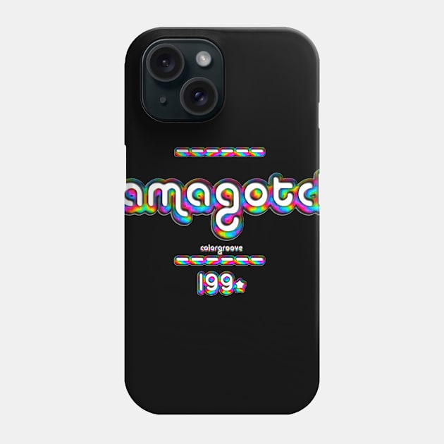 Tamagochi 1990 ColorGroove Retro-Rainbow-Tube nostalgia (wf) Phone Case by Blackout Design