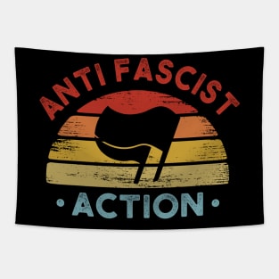 AntiFascist Action Flag Vintage Antifa Gift Tapestry