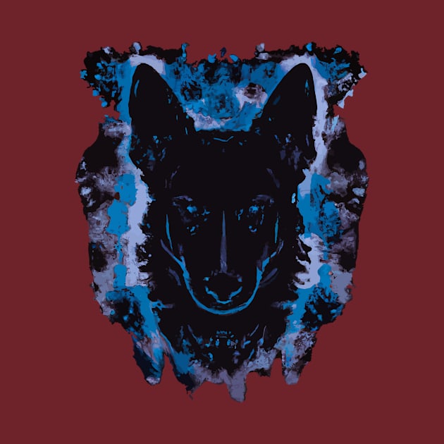 Dutch Shepherd Minimal Dark Design by Furrban