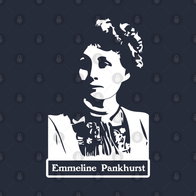 Emmeline Pankhurst Negative Space Portrait by Slightly Unhinged