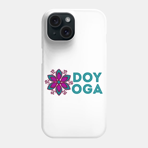 AUM Symbol, flower mandala and "DO YOGA" sign Phone Case by leyaelena