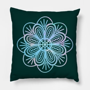 Bright Pastel Dot Mandala Pillow