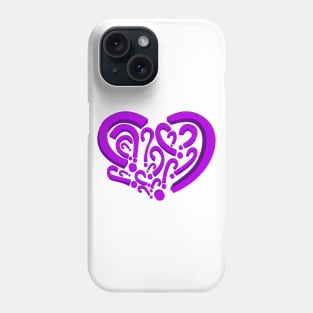 Who is in my heart? Purple color Phone Case