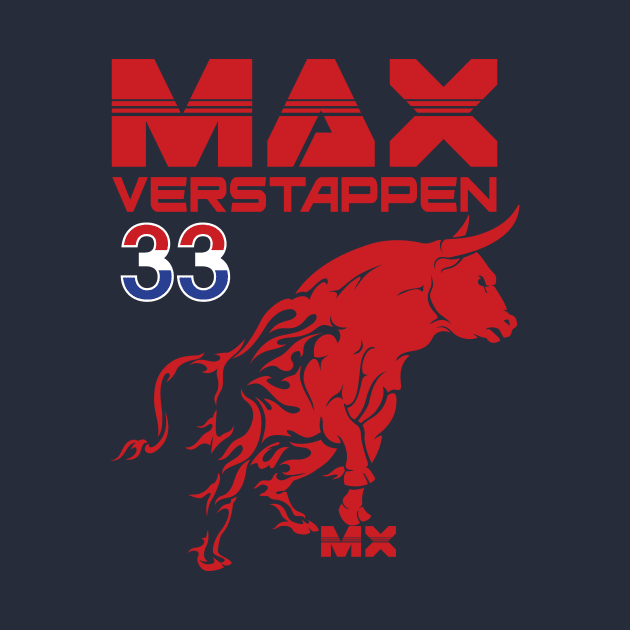 Max Verstappen 33 Formula 1 Racing Champion by CGD