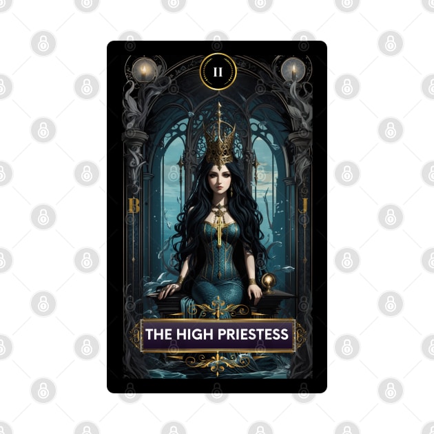 The High Priestess Mermaid Tarot Card by MGRCLimon