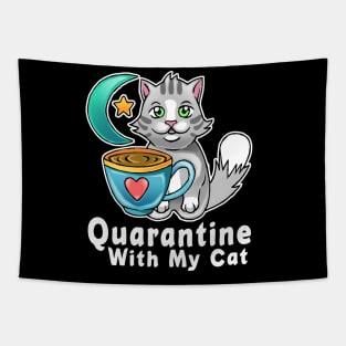 Quarantine With My Cat Tapestry