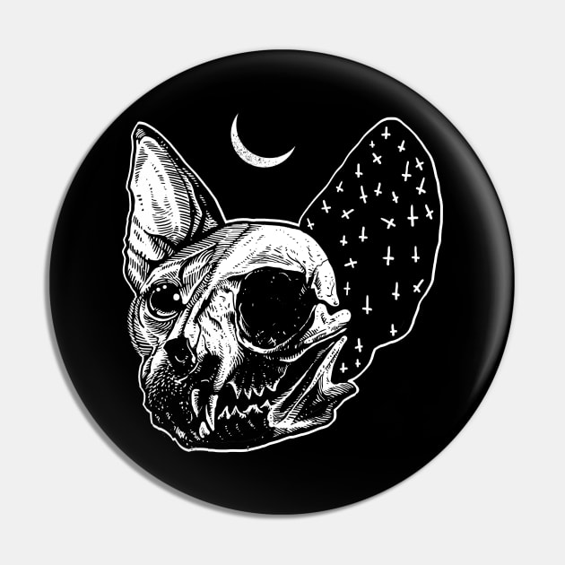 Cat Skull Pin by sebrodbrick