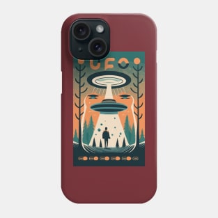 retro ufo poster Phone Case