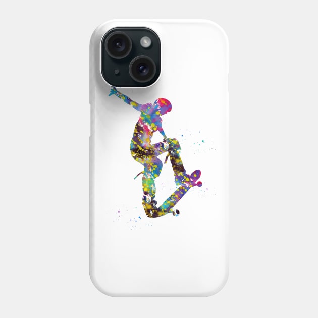 Skateboarder Phone Case by erzebeth