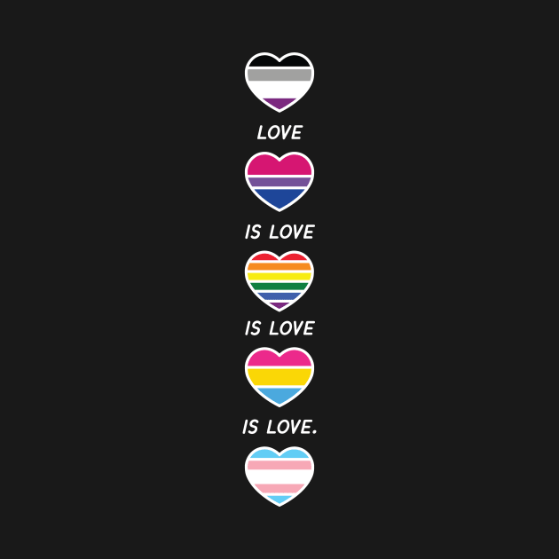 Love is Love Pride LGBT Asexual Bisexul Pansexual Transgender by mindeverykind