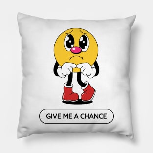 Yellow Minimalist Sad Cartoon Character Illustration Motivational Quote T-Shirt Pillow