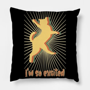 Retro Cat Jumping Pillow