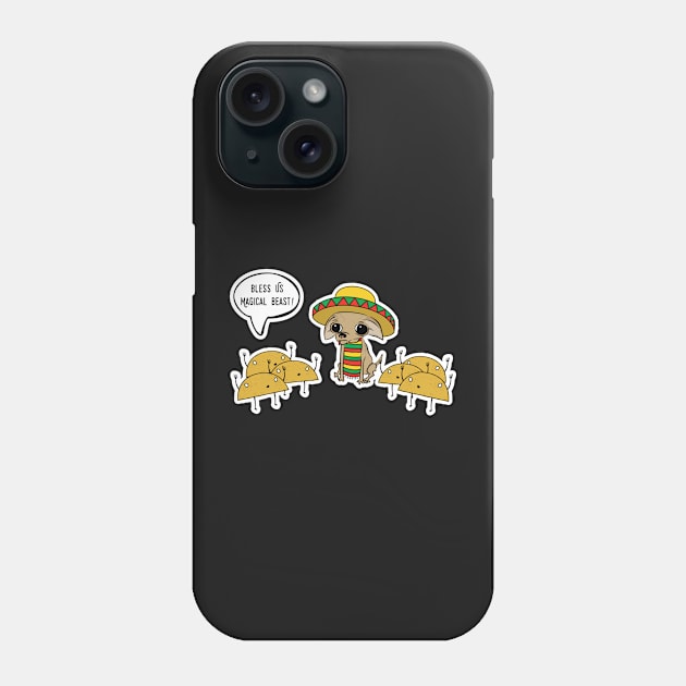 Funny Tacos Worshipping Mexican Chihuahua Phone Case by SubtleSplit