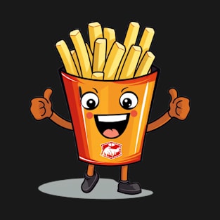 kawaii french fries T-Shirt cute ,potatofood ,funny T-Shirt