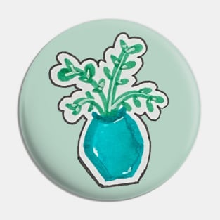 Cute Vase of Greens Pin