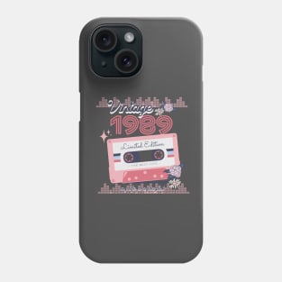 Vintage 1989 Limited Edition Music Cassette Birthday Gift Phone Case