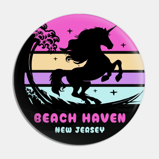 Surfing Unicorn At Beach Haven, New Jersey Pin by ArtOnTheRun