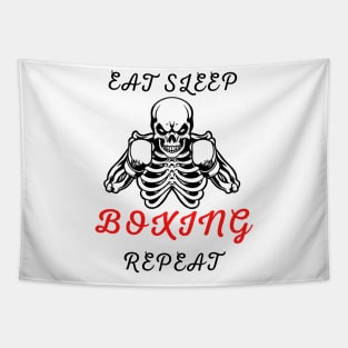 Eat Sleep Boxing Repeat Tapestry