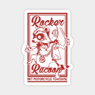 Rocker racoon -RED- Magnet