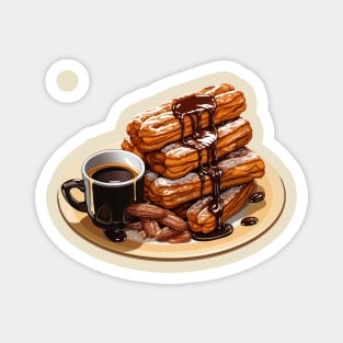 Churros with coffee Magnet