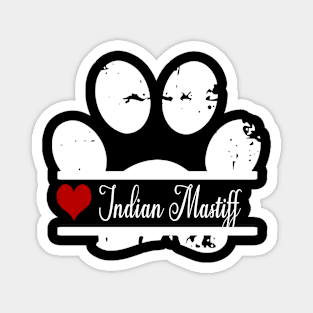 Indian Mastiff dog paw print Magnet