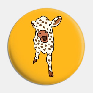 Aesthetic Cow With Brown Spots Pin