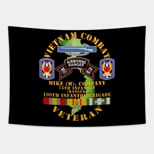 Vietnam Combat Vet - M Co 75th Infantry (Ranger) - 199th Inf Bde SSI Tapestry