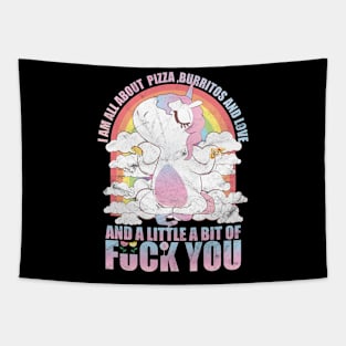 Yoga Unicorn T-Shirt Tapestry