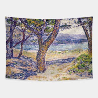 The Mediterranean at Le Lavandou by Theo Van Rysselberghe Tapestry