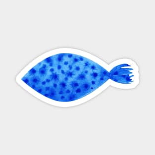 Blue watercolor fish Magnet