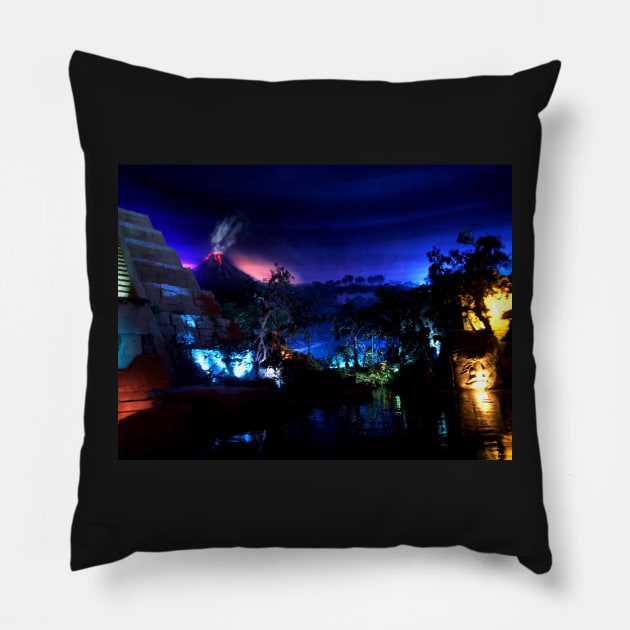 Mexico Restaurante Scene Pillow by Wenby-Weaselbee