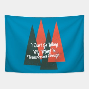 Indoorsy Introvert Hiking Quote Tapestry