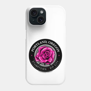 Portland Oregon Rose Design Phone Case